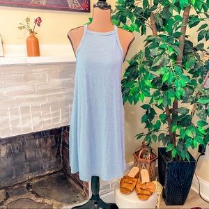 COPY - American Eagle Blue Striped Halter Dress M